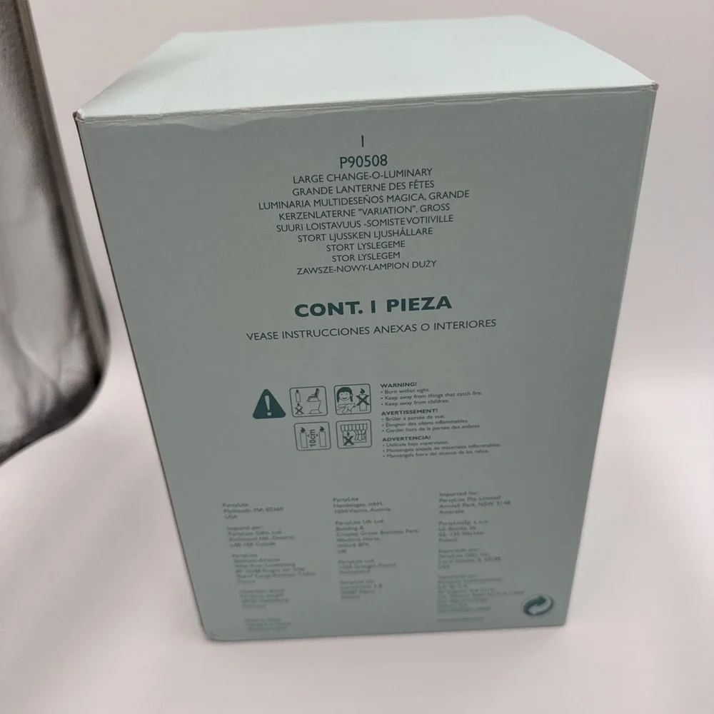 PartyLite P90508 Large Change-O-Luminary Snowflake Branch Candle Holder NIB